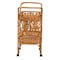 Bali & Pari Diwata Modern Bohemian Natural Brown Rattan Kitchen Cart 242-13499-ZORO - alternate 9